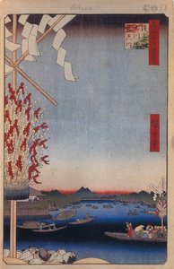 Fiume Asakusa, Fiume Miyato, Grande Riva Cento Vedute di Edo, 1856-1858 da Utagawa Hiroshige
