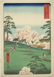 Collina di Asuka nella capitale orientale (Toto Asukayama), dalla serie "Trentasei vedute del Monte Fuji (Fuji sanjurokkei)"