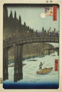 Cantieri di bambù e ponte Kyo, dalla serie "Cento vedute famose di Edo" da Utagawa Hiroshige