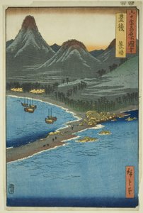 Provincia di Bungo: Minosaki (Bungo, Minosaki), dalla serie "Luoghi famosi nelle sessanta e più province (Rokujuyoshu meisho zue)" da Utagawa Hiroshige