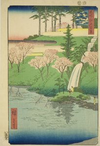 Stagno Chiyogaike, Meguro (Meguro Chiyogaike), dalla serie "Cento vedute famose di Edo (Meisho Edo hyakkei)"