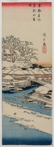 Tempo sereno dopo la neve a Matsuchiyama, dalla serie Luoghi famosi nella capitale orientale da Utagawa Hiroshige