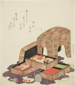 Collezione di sigilli in vassoi di lacca da Utagawa Hiroshige