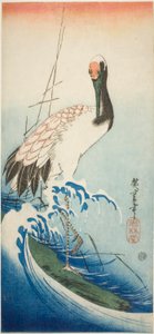 Gru e onde da Utagawa Hiroshige