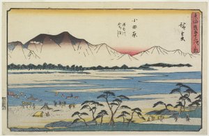 Attraversamento del fiume Sakawa a Odawara, 1841-1842