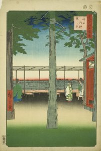 Alba al Santuario Kanda Myojin (Kanda Myojin akebono no kei), dalla serie "Cento vedute famose di Edo (Meisho Edo hyakkei)" da Utagawa Hiroshige