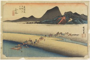 Banca lontana del fiume O_i, Kanaya, c. 1833