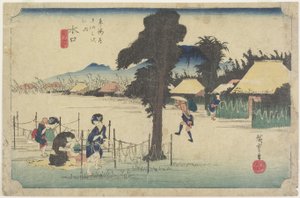 Essiccazione delle scaglie di zucca, Minakuchi, c. 1833