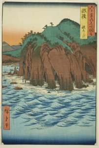 Provincia di Echigo: Oyashirazu, dalla serie "Luoghi famosi nelle sessanta e più province" da Utagawa Hiroshige