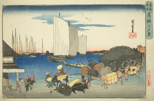 Vista serale di Takanawa, dalla serie "Luoghi famosi della capitale orientale" da Utagawa Hiroshige