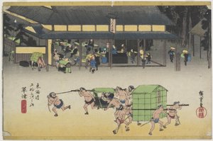 Famosa casa di posta, Kusatsu, c. 1833