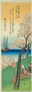Fiori a Goten Hill in primavera (Haru Gotenyama no hana), dalla serie "Vedute famose di Edo nelle quattro stagioni (Shiki Koto meisho)" da Utagawa Hiroshige