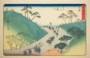 Fujikawa—No. 38, dalla serie "Le Cinquantatré Stazioni del Tokaido" da Utagawa Hiroshige