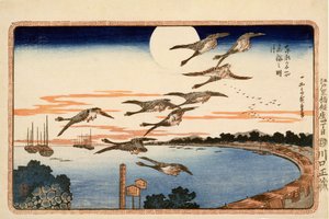 Luna piena a Takanawa, da Luoghi celebri della capitale orientale di Edo, c.1832 da Utagawa Hiroshige