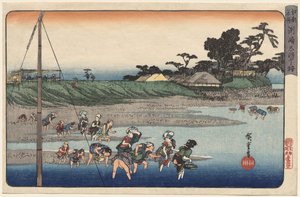 Raccolta di Conchiglie a Bassa Marea a Susaki, dalla serie Luoghi Famosi di Edo da Utagawa Hiroshige