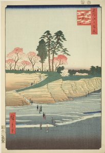 Collina di Goten a Shinagawa (Shinagawa Gotenyama), dalla serie Cento vedute famose di Edo (Meisho Edo hyakkei) da Utagawa Hiroshige
