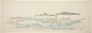 Tempio di Hagi (Hagidera), dalla serie "Tredici vedute dei dintorni di Edo" da Utagawa Hiroshige