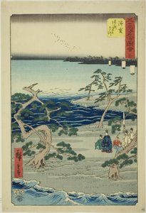 Hamamatsu: I Famosi Pini Mormoranti, no. 30 dalla serie "Luoghi Famosi delle Cinquantatré Stazioni" da Utagawa Hiroshige