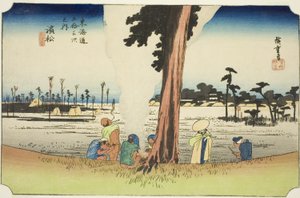 Hamamatsu: Scena invernale, dalla serie "Le cinquantatré stazioni del Tokaido" da Utagawa Hiroshige
