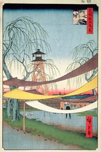 Campo di Equitazione di Hatsune, Bakuro-cho, No.6 da Cento Vedute di Edo, 1857 da Utagawa Hiroshige