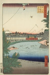 Hibiya e Soto-Sakurada da Yamashita-cho, dalla serie "Cento vedute famose di Edo" da Utagawa Hiroshige