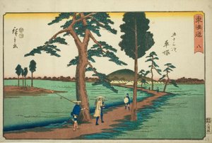 Hiratsuka—No. 8, dalla serie "Le cinquantatré stazioni del Tokaido" da Utagawa Hiroshige