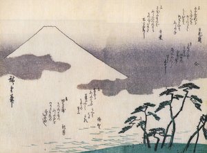 Hiroshige, il Monte Fuji visto dalla spiaggia da Utagawa Hiroshige