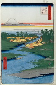 Horie e Nekozane Cento famosi paesaggi di Edo, 1856-1858 da Utagawa Hiroshige