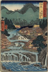 Sorgenti termali a Shuzenji, Provincia di Izu, agosto 1853