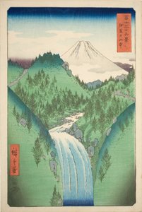 Nelle montagne della provincia di Izu (Izu no sanchu), dalla serie "Trentasei vedute del Monte Fuji (Fuji sanjurokkei)" da Utagawa Hiroshige