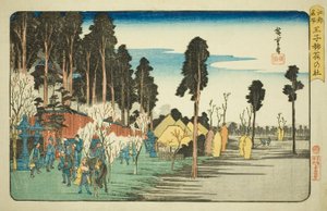 Santuario Inari a Oji (Oji Inari no yashiro), dalla serie "Luoghi famosi di Edo (Koto meisho)" da Utagawa Hiroshige
