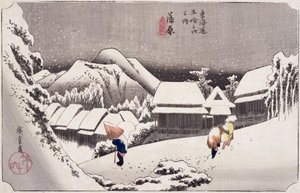 Kambara, da Cinquantatré stazioni sulla strada Tokaido, c.1834 da Utagawa Hiroshige