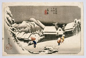 Kambara, dalle cinquantatré stazioni sulla strada del Tokaido, c.1834 o successivo da Utagawa Hiroshige