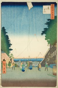 Kasumigaseki, dalla serie "Cento vedute famose di Edo (Meisho Edo hyakkei)" da Utagawa Hiroshige