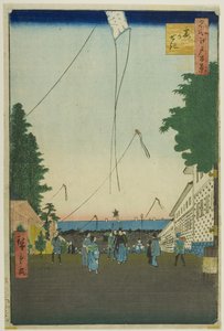 Kasumigaseki, dalla serie "Cento vedute famose di Edo (Meisho Edo hyakkei)". da Utagawa Hiroshige