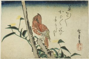 Martin pescatore e fiore di giorno da Utagawa Hiroshige