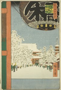 Tempio di Kinryuzan ad Asakusa, dalla serie "Cento famose vedute di Edo" da Utagawa Hiroshige