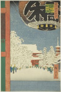 Tempio di Kinryuzan ad Asakusa (Asakusa Kinryuzan), dalla serie Cento famosi luoghi di Edo (Meisho Edo hyakkei) da Utagawa Hiroshige