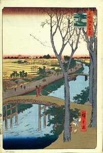 Koume Embankment Cento famosi vedute di Edo, 1856-1858 da Utagawa Hiroshige