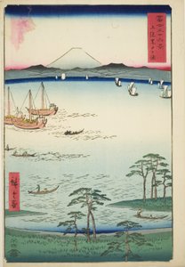 Baia di Kurodo nella provincia di Kazusa (Kazusa Kurodo no ura), dalla serie Trentasei vedute del Monte Fuji (Fuji sanjūrokkei)
