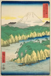 Lago a Hakone, dalla serie "Trentasei vedute del Monte Fuji" da Utagawa Hiroshige