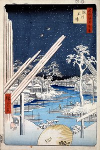 Depositi di legname a Fukagawa, Cento vedute famose di Edo