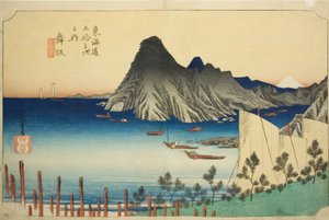 Maisaka: Vista di Imagiri (Maisaka, Imagiri shinkei), dalla serie "Le cinquantatré stazioni del Tokaido (Tokaido gojusan tsugi no uchi)", noto anche come il Tokaido Hoeido