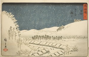 Mariko—No. 21, dalla serie "Le cinquantatré stazioni del Tokaido" da Utagawa Hiroshige
