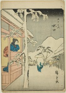 Minakuchi, dalla serie "Le cinquantatré stazioni del Tokaido" da Utagawa Hiroshige