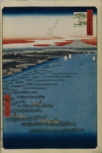 Minami Shinagawa e la costa di Samezu Cento famosi panorami di Edo da Utagawa Hiroshige