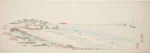 Neve mattutina a Susaki (Susaki yuki no asa), dalla serie "Tredici vedute dei dintorni di Edo" da Utagawa Hiroshige