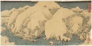 Montagna e fiume al Passo di Kiso, agosto 1857