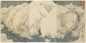 Montagna e fiume al Passo di Kiso, agosto 1857