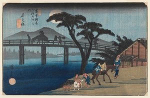 Nagakubo, n.28, dalla serie Sessantanove stazioni della strada Kisokaido, 1835-40 da Utagawa Hiroshige